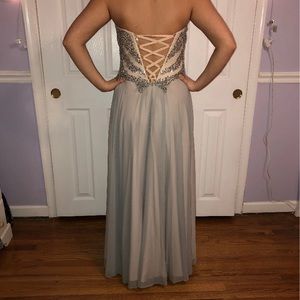 Grey and blush prom dress, size 4